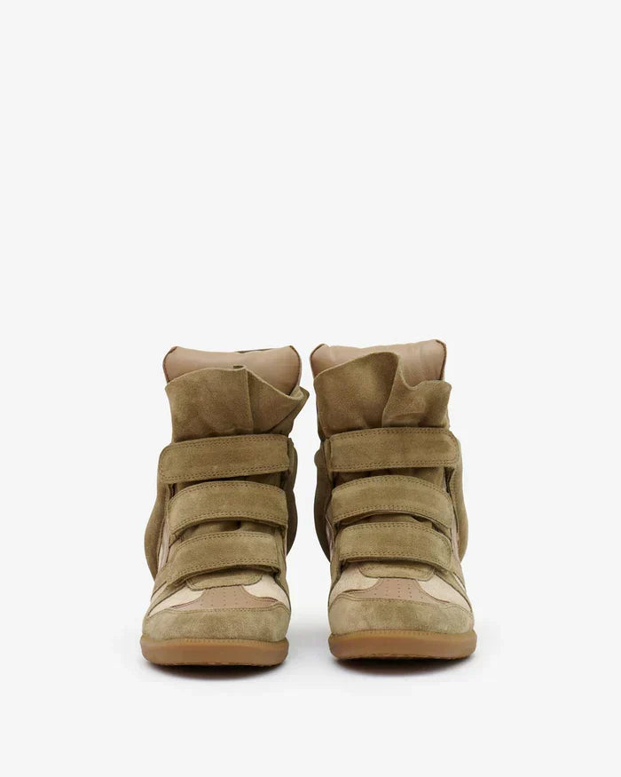 Bekett leather wedge sneakers
