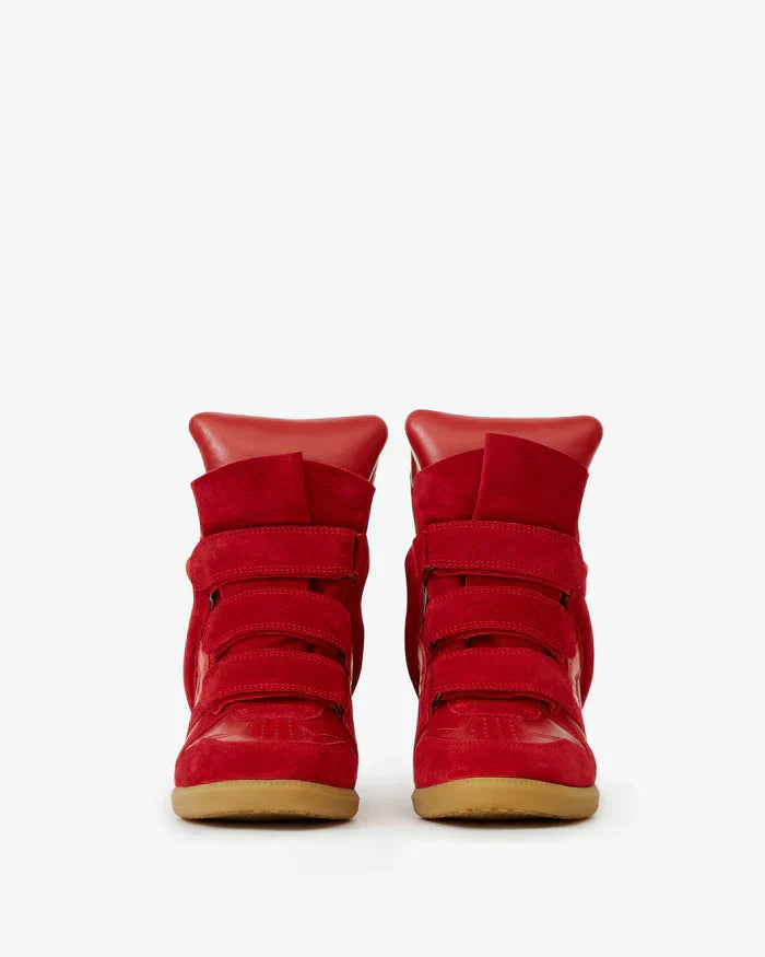 Bekett suede calfskin leather wedge sneakers