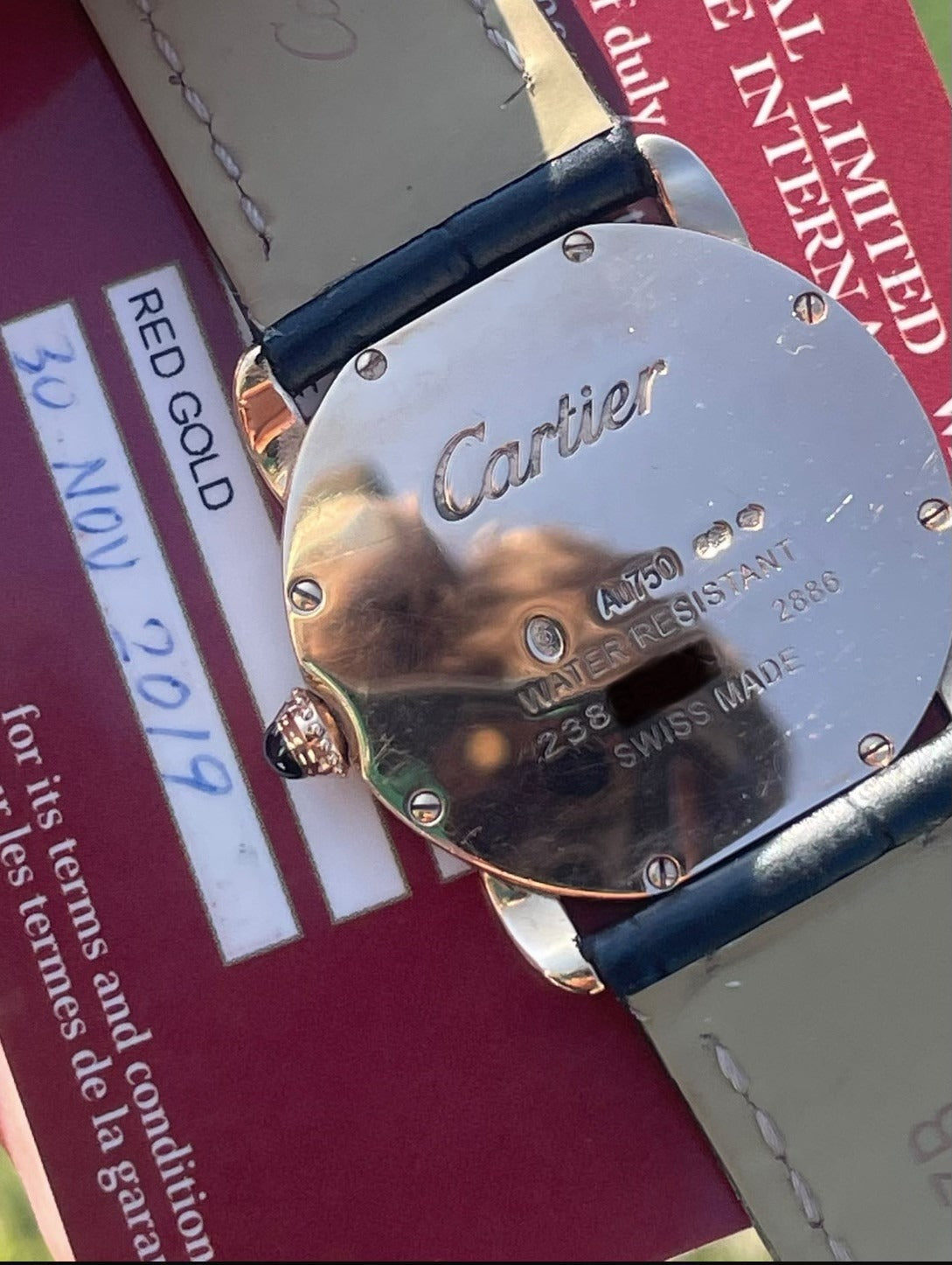 Cartier Ronde LC Rose Gold Years 2019 Watch And Card Ref 2886