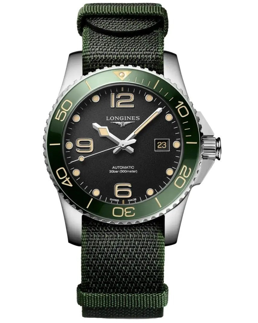 Longines HydroConquest Automatic 41 Black Dial Green Mens Watch L3.781.4.05.2