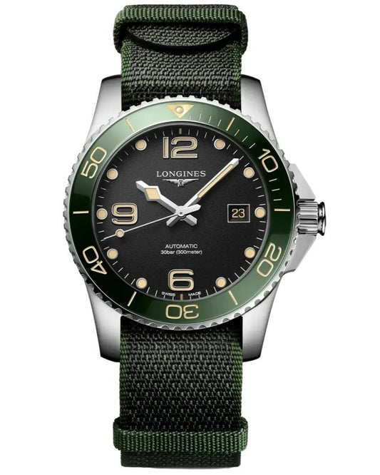 Longines HydroConquest Automatic 41 Black Dial Green Mens Watch L3.781.4.05.2