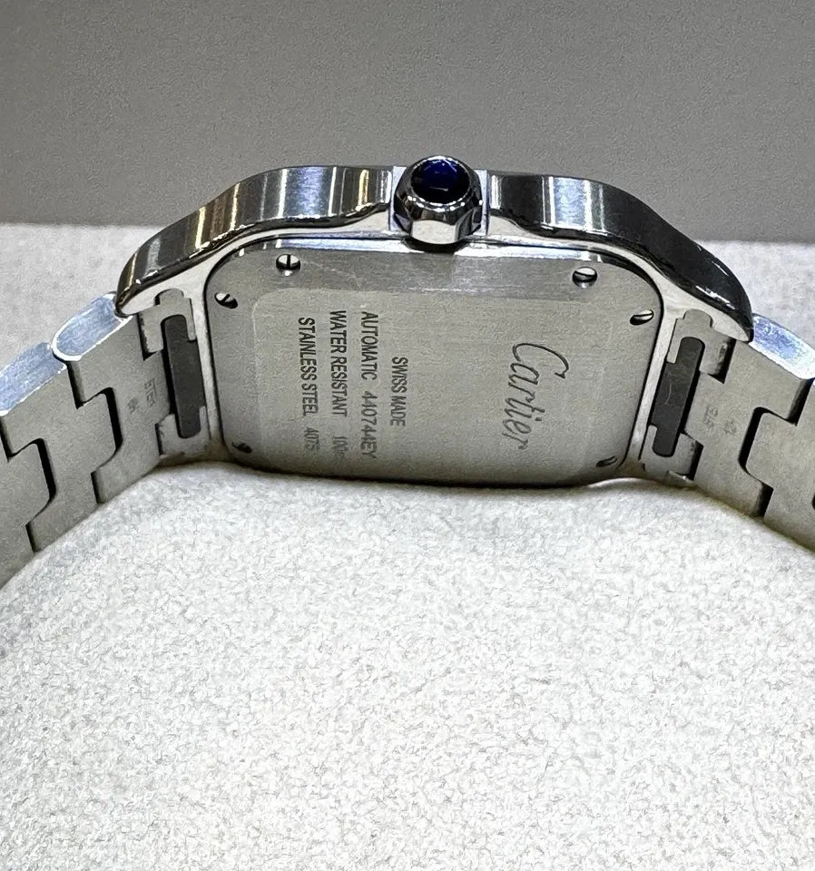 Cartier Santos De Cartier S/S Green Dial Medium Size Watch 4075